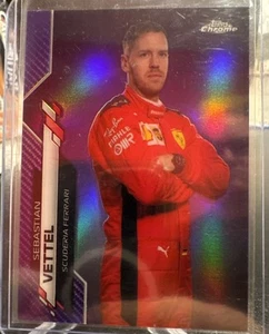 2020 TOPPS CHROME F1 #3 SEBASTIAN VETTEL RC PURPLE REFRACTOR PORTRAIT #140/399! - Picture 1 of 2