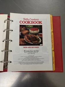 1986 Erstdruck Betty Crocker's Kochbuch neu und überarbeitet 5 Ringordner Vintage - Bild 1 von 7
