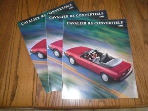 1991 Chevrolet Cavalier RS Convertible Sales Brochure - Vintage - 3 for 1 Price - Picture 1 of 4