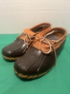 L. L. Bean Waterproof Rubber Moc Boots Shoes Women Size 9 Medium - Picture 1 of 13