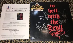 STRYPER To Hell with the Devil autographed signed record vinyl cover by all BAS - Picture 1 of 2