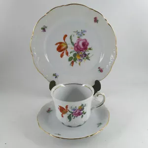 Gedeck Ersatzgedeck Sammeltasse Mitterteich Bavaria Blumenmotiv Top Zustand - Bild 1 von 4