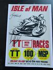 ?A4 IOM TT Poster hand signed  Tinmouth McGuinness  Rutter Hutchinson