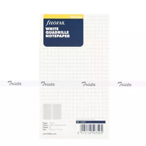 Filofax Tamaño A6 Cuadrilla Blanca (Cuadrado) Papel Repuesto Inserto Nota-132905 - Imagen 1 de 6