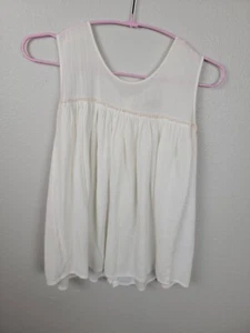 Broadway & Broome Cotton Linen Blend top boho Madewell Sz Small A13 - Picture 1 of 3