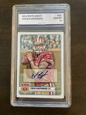 2012 Topps Magic Colin Kaepernick Auto Graded MCG 10 GEM MINT - Image 1 of 2