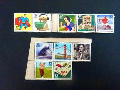 US Commemorative Stamps  10 All Different 32c Mint MNH OG #S23 - Image 1 of 4
