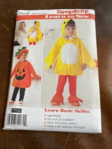 Simplicity Learn to Sew Pattern 2070 Toddler Costume Sz A 1/2 to 4 Uncut/FF - Picture 1 of 1