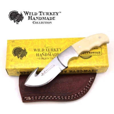 Wild Turkey Handmade Collection Full Tang Gut Hook Skinner Knife  - Image 1 of 4