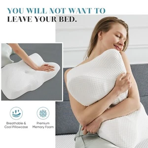 Memory Foam Contour Pillow | Ergonomic Design for Neck Pain, Snoring necksupport - Picture 1 of 11