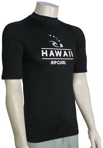 Rip Curl Hawaii SS Performance Rash Guard - Black - New - Picture 1 of 1
