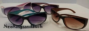 Women's Rectangle Bling Eyewear Rhinestone Sunglasses 420-23 - Picture 1 of 16