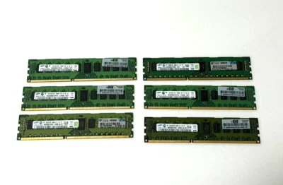Samsung 12GB (6 x 2GB) 2Rx8 PC3-10600R RDIMM DDR3 ECC Server Memory RAM - Image 1 of 3