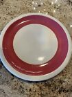 🔥10” Wallace Restaurant China Dinner Plate Dark Pink Airbrushed Circle