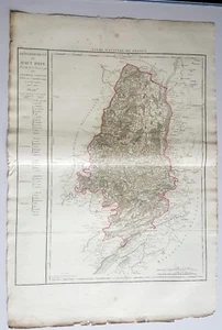 Dépt 68 - Carte Originale de 1790 Gravure sur Cuivre Aquarellée 85 x 58 cm - Picture 1 of 1
