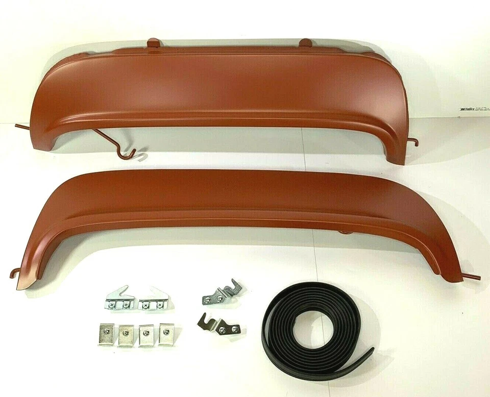 Pair Fender Skirts for 1955 1956 Ford Victoria Fairlane (Kit Clamps Rubber) - Image 1 of 4