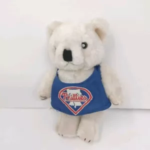 Vintage Phillies Liberty Bell MLB Baseball Adjustable Limb Plush Bear T-Shirt 7" - Picture 1 of 8