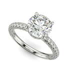 2.75 Ct  Cut Lab Grown Diamond Engagement Ring VS2 F White Gold 14k