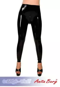 Anita Berg - Tight Long Latex Leggings / Pants With Zip In Various Colors - Picture 1 of 4