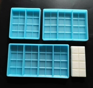Square Chunks Snap bar Silicone Mould For Wax Melts, Candles, Soaps, Resin Tarts - Picture 1 of 8