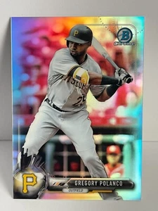 2017 Bowman Chrome Refractor Gregory Polanco #90 346/499! Pittsburgh Pirates - Picture 1 of 2
