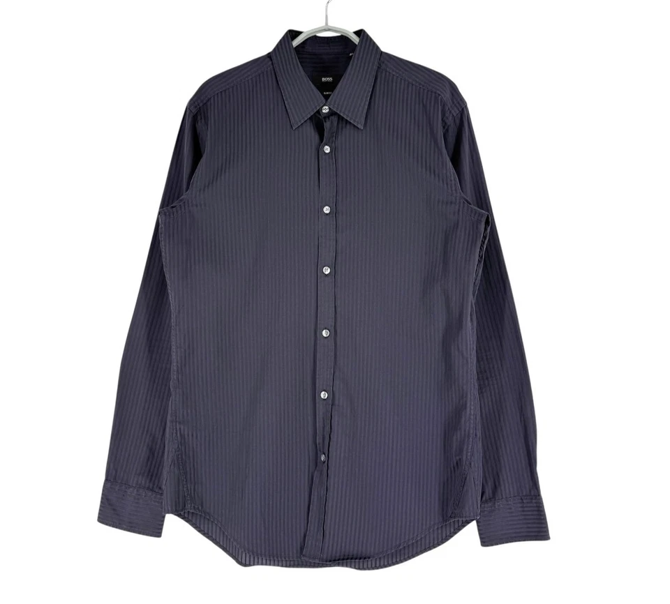 Camicia Formale Slim Fit Casual Da Uomo Hugo Boss Taglia M - 40 - 15 3/4 - Immagine 1 di 4