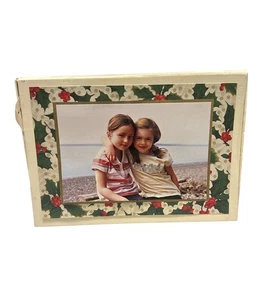 GUIRNALDA CINTA ROJA BORDE PAISAJE TARJETAS DE FELICITACIÓN (723) - Imagen 1 de 3