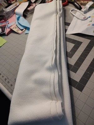 Tela tejida blanca 3 yardas x 62 pulgadas Foto 1 de 4