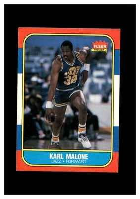 Fleer #68 1986-87 Karl Malone RC Utah Jazz Foto 1 de 2