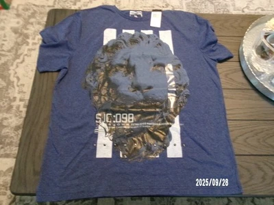 Camisa Sean John Para Hombre XL AZUL León INSIGNIA Camiseta Gráfica Streetwear Y2K NUEVA 2015 Foto 1 de 4