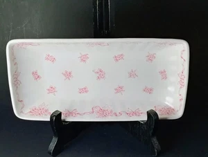 Bandeja de porcelana floral cintas rosas Laura Ashley de colección hecha en Inglaterra - Imagen 1 de 11