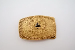 1981 32. Grad Freimaurer Gürtelschnalle 2x1" Harry Klitzner Co Providence RI - Bild 1 von 7