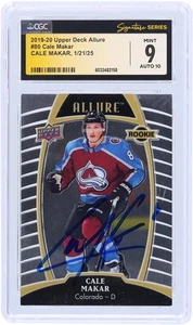 Cale Makar Avalanche Signed 2019-20 Upper Deck Allure #80 CGC 9/10 Rookie Card - Picture 1 of 3