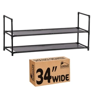 Shoe Rack - 2 Tier Shoe Rack for Front Door Entrance, Sturdy Long Shoe Organi... - Picture 1 of 7