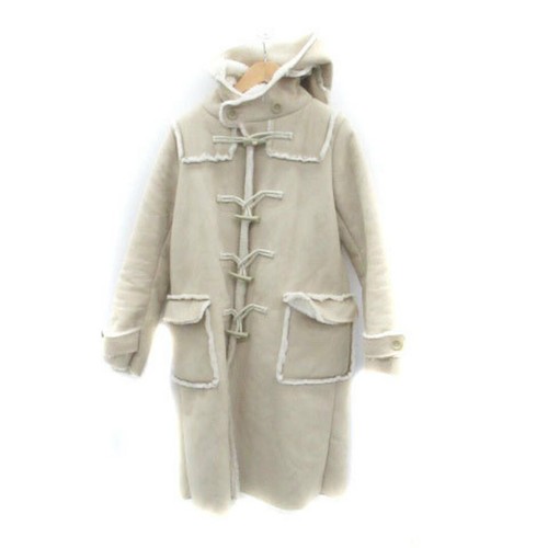 OFF WHITE BEAMS HEART Cappotto Borsone Finto Mouton Lunghezza Lunga Boa 1 S Beige Off White Usa