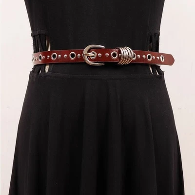Women's Vintage Belt Punk Gothic Eyelet Fashion Waist Belt Y2K Fashion Accessory - Image 1 of 4