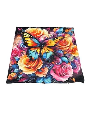 NUEVA FUNDA DE ALMOHADA 1 tiro 18X18 pulgadas FUNDA / FUNDA SOLO mariposa  Foto 1 de 2