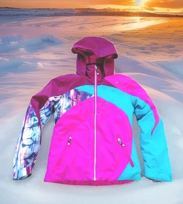 CHAQUETA ESQUÍ CON CAPUCHA OBERMEYER ADOLESCENTES NIÑAS talla M 10/1 Púrpura/Multicolor ¡Impresionante! Foto 1 de 4