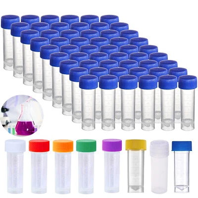 1-10ml Plastic Vials Microcentrifuge Tubes Lab Screw Cap Tube - Image 1 of 4
