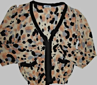 MOSCHINO JERSEY KNIT BUTTON FRONT LONG SLEEVE CARDIGAN size 8 made in ITALY - Image 1 of 4