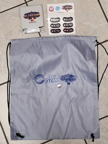 2022 MLB All-Star Game Drawstring Backpack Koozie Eye Black Lot Oxyclean Dodgers Cover