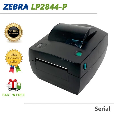 Zebra LP2844-P Thermal Receipt Tag Printer Store Grocery Retail No AC Adapter - Image 1 of 4