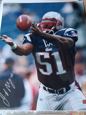 Foto firmada por Jerod Mayo de los Patriotas de Nueva Inglaterra 16x20 (certificado de autenticidad de YSMS) Foto 1 de 4