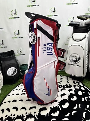 Custom Nike TEAM USA Golf Air Sport 2 Golf Stand Bag Red White Blue Olympics Bag - Image 1 of 4
