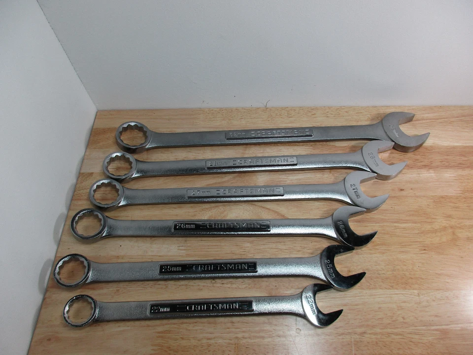PICK SIZE > USA Made CRAFTSMAN - Combination Wrench Large Metric - New Old Stock - Image 1 of 1