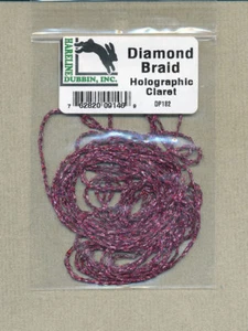 Diamond Braid - holographic claret DP182 - Picture 1 of 1