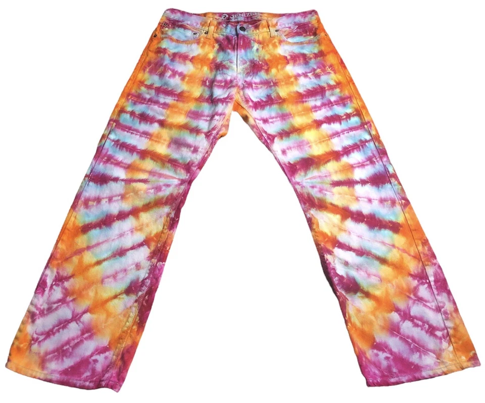 Tie Dye Levi's Denizen jeans 34x30 hippie festival 90’s Women’s Men’s Unisex - Image 1 of 4