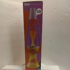 Classic Lava Lamp 14.5" Tall Yellow Lara In Purple Liquid