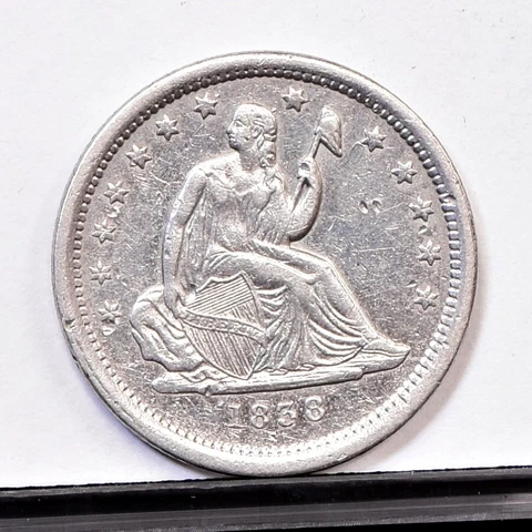 1838 Liberty Seated Quarter - AU Details (#42985) Cover