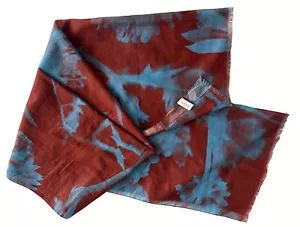 PAUL SMITH scarf lightweight floral print 100% cotton Made in Italy - Picture 1 of 14